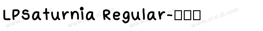 LPSaturnia Regular字体转换